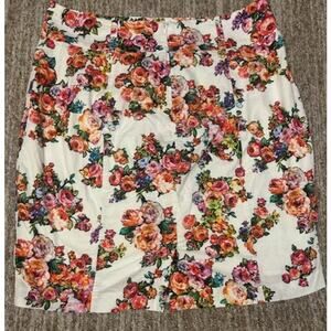 Review Spring Rosy White Short Lined Cotton Polyester Zipper Closure Skirt SZ 14